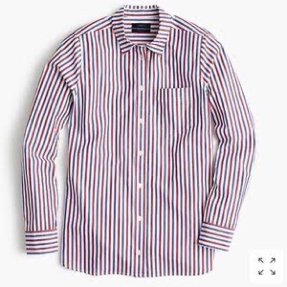 J.Crew Stripe Boyfriend Shirt NWT Size 6P